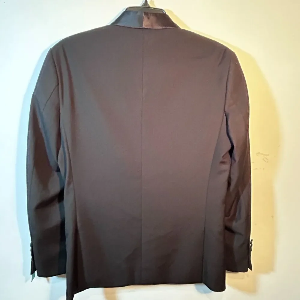 GV Gino Vitale Men's Black TX300 Slim Fit Tuxedo Suit Jacket Size 36S Short